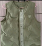 迷你巴拉冬季新款男女童可爱无领羽绒服宝宝保暖时尚羽绒马甲 橄榄绿40801 100 实拍图
