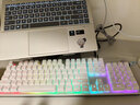 惠普（HP）K500Y真机械手感键盘 朋克蒸汽复古有线游戏专用吃鸡笔记本电脑电竞lol办公键盘 白色彩光方帽 实拍图