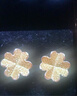周六福足金999四叶草黄金耳钉女生日礼物AA096009 一对 约0.76g 实拍图