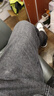 真维斯（Jeanswest）王一博代言牛仔裤男秋冬新款天丝舒适修身直筒高端潮牌休闲裤子男 黑灰【天丝厚款】 36 码(2尺8) 【建议160-175斤】 实拍图