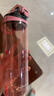 茶花便携运动水壶情侣系列户外旅行防漏学生随手塑料水杯子 粉色1个 620ml 实拍图