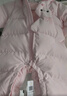 巴拉巴拉童装婴儿羽绒服连体衣宝宝2025新款冬装加厚保暖哈衣爬服萌趣造型 粉色小猫-白鸭绒 90 cm-充绒量93g 实拍图