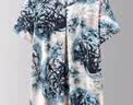 古今（GUJIN）绵绸夏季新品中老年妈妈睡衣女家居服大码遛弯短袖睡裤套装4XL 实拍图