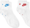 耐克(NIKE)袜子男女同款 吸汗透气运动袜 短袜三双装DX5074-911白M 实拍图