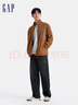 GAP男女装拼接多口袋立领摇粒绒外套休闲上衣680488 棕色 XL (180/100A)亚洲尺码 实拍图
