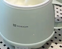 mokkom磨客养生壶 热牛奶杯 办公静音养生杯0.5L 煮茶花茶银耳 热牛奶神器烧水壶办公室烧水杯 热奶杯 浅杉绿 0.5L （配304不锈钢茶滤，送勺子） 实拍图