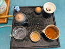 韵动天然乌金石茶盘排水家用整块石头小茶台托盘现代简约功夫茶具套装 30*30cm方型单茶盘 实拍图