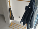 安尔雅衣架落地铁艺衣帽架卧室内收纳挂阳台衣服架子 可移动轻奢金80cm 实拍图