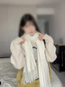 誠一集（CHENGYIJI）围巾女生围脖保暖围巾礼盒纯色围巾送女友围巾送长辈生日礼物 奶白色（礼盒装） 实拍图