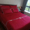 罗莱家纺 结婚四件套红色纯棉 100支贡缎长绒棉刺绣床单被套 1.5米床 实拍图