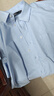 BLACKMONDAY短袖衬衫男夏季韩版修身纯棉免烫牛津纺商务休闲方领纯色衬衣男 浅蓝色 M (170) 实拍图