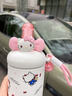 YANIS 3hello kitty保温杯大容量水杯女礼物高颜值咖啡杯316不锈钢吸管杯 hellokitty700ml（316礼盒装） 实拍图