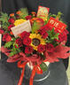 冉子花坊鲜花速递同城配送向日葵混搭抱抱桶玫瑰送女友爱人生日礼物真鲜花 热情似火 实拍图