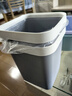 双艺家用垃圾桶卧室方形厨房卫生间客厅简约无盖压圈大号纸篓垃圾筒 灰白撞色中号【8L】特价款 实拍图