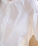 熙世界白色天丝衬衫女2025秋季新款独特别致绣花七分袖衬衣女装上衣 精致白 S 实拍图