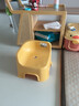 儿童塑料小凳子幼儿园靠背椅餐椅家用小板凳矮凳换鞋凳防摔洗澡凳 黄色 实拍图