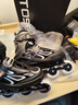 小状元 溜冰鞋成人轮滑鞋超大可调码男女加厚合金支架旱冰鞋黑XL 实拍图