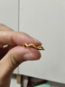 潮宏基心动拉丝足金黄金戒指女素圈指环生日礼物计价  约1g 实拍图