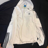 adidas经典三条纹运动连帽夹克外套男女春季阿迪达斯三叶草 亮白   S 实拍图