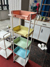 京东物流 可移动小推车置物架厨房落地学生宿舍书架储物架 【移动款】 5层 炫彩萌趣-大厚框 全新升级-加厚环保PP材质 实拍图