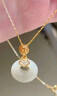 央创时尚中国黄金银项链女平安扣玉吊坠女生妈妈母亲生日礼物女士实用老婆 实拍图