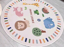 Y U-LIVE圆形地毯儿童房布置停车场阅读区早教中心地垫爬爬垫客厅书房 动物城 100cm*100cm 实拍图