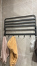 百悍毛巾架免打孔卫生间置物架浴室挂件厕所浴巾架套装卫浴洗手间收纳 实拍图