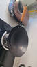 舌尖上的匠人传统老式铁锅不粘锅无涂层家用炒菜锅适用燃气灶煤气灶专用炒锅 32cm含盖（适合3-6人使用） 实拍图