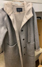 ELLE【100%绵羊毛】灰色格雷系连帽毛呢外套女2025冬新款呢子大衣 灰色 S 实拍图