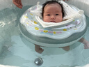 鲸保婴儿游泳圈 0-3个月脖圈 新生儿游泳圈宝宝洗澡颈圈K5012蓝色中码 实拍图