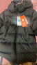 保姆鹅  【风墙】儿童羽绒服宝宝中长款护脸加厚外套保暖童装[NG2664] 炭黑 140 实拍图