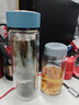 富光男女士双层玻璃杯 高硼硅玻璃304茶隔水杯子 带茶隔泡茶杯400ml 实拍图