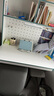 林笙月儿童书桌电脑桌初中小学生家用实木课桌小孩书架书柜一体写字桌 长100宽60高170cm【白+蓝】 实拍图