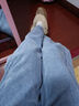 真维斯（JEANSWEST）牛仔裤女2025秋季高腰阔腿裤垂感时尚宽松女士长裤子女浅蓝色XL 实拍图
