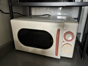 美的小滋味系列微波炉变频家用小型奶油风百搭复古转盘式一级能效低频轻音20L预制菜加热（M2H1） 实拍图