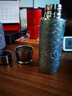 飞剑（FEIJIAN）纯钛保温杯高档焖茶杯茶水分离养生泡茶水杯商务办公礼品钛杯定制 冰川蓝390ml 实拍图