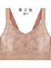 千奈美内衣女大胸显小薄款无痕无钢圈全罩杯收副乳文胸 栗子色 L 实拍图