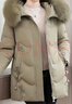 雪中飞妈妈羽绒服中长款高贵中老年人女士加厚冬装老奶奶太太外套 绿卡其 4XL 185 【建议130-145斤】 实拍图