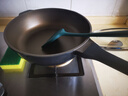 KIWICOO德国钛聚力平底锅不粘锅家用牛排煎锅无涂层煎蛋炒锅电磁炉燃气灶 【钛聚力煎炒锅】黑瓷耐脏 28cm 实拍图
