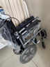 恒倍舒手动轮椅轻便折叠脚踏手推车老人便携式家用旅行代步车HZB-01G 轻便折叠小轮款（仅10KG） 实拍图