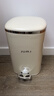纳鸣垃圾桶客厅大号带盖卫生间专用脚踏式厕所卧室厨房家用新款轻奢 【大号20L】奶油银（内外双桶） 实拍图