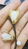 唐后正版玉兰花胸针女天然和田玉淡水珍珠奢华别针生日节日礼物 实拍图