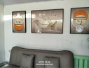 Sixpoetry 客厅装饰画现代简约沙发背景墙壁画轻奢三联晶瓷画大气高档挂画 福禄生花（铝合金外框） 晶瓷画左右50*70+中间100*70亮面 实拍图