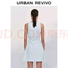 UR2025春季新款女摩登气质褶皱收腰显瘦无袖连衣裙UYY750030 淡蓝 M 实拍图