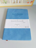 嘉然恒 商务肤感羊巴皮笔记本本子A5加厚软皮面记事本笔记本子文具高颜值工作日志会议记录本可定制 天蓝色 实拍图