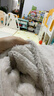 雅鹿兔毛绒毛毯A类冬季保暖加厚办公室午睡毯法兰绒沙发毯被子单人毯 兔毛条纹-卡其【加厚保暖】 150*200cm【加绒多功能单毛毯】 实拍图