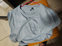 回力（Warrior）纯棉t恤男夏季新款重磅运动上衣男士潮流短袖宽松体恤 冰蓝  L 实拍图