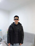 波司登（BOSIDENG）谷爱凌同款冲锋衣鹅绒羽绒服短款男女同款90绒三合一登山外套 银黑细格 黑色896A XL 175/96A 实拍图