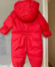 保姆鹅 宝宝羽绒多功能连体服婴儿羽绒服连身服抱服外出服睡袋[NG2665] 中国红(黑) 90cm 实拍图
