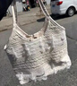 梵昇昱托特包包夏季休闲度假海边仙气蕾丝网纱腋下单肩女包大容量通勤包 蕾丝单肩包 实拍图